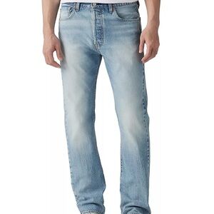 Levi's Men's Sky Blue Straight Jeans